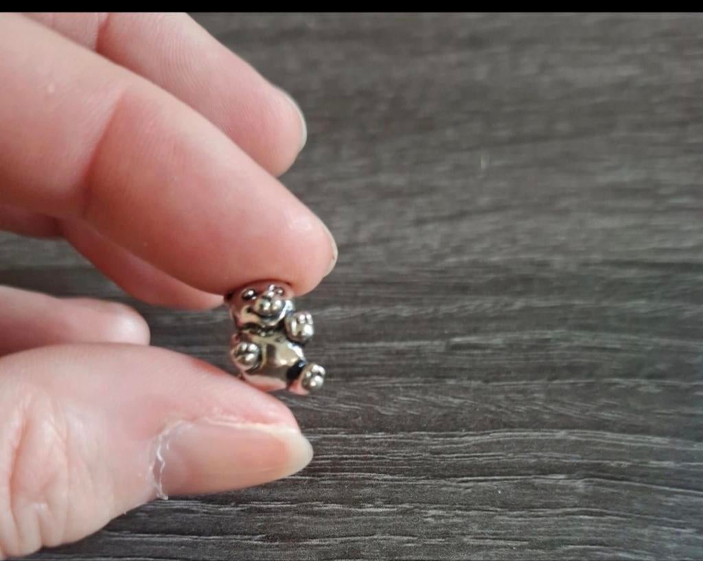 Leuke bedel in de vorm van een beertje, past op Pandora, Sieraden, Tassen en Uiterlijk, Bedels, Gebruikt, Overige merken, Overige materialen