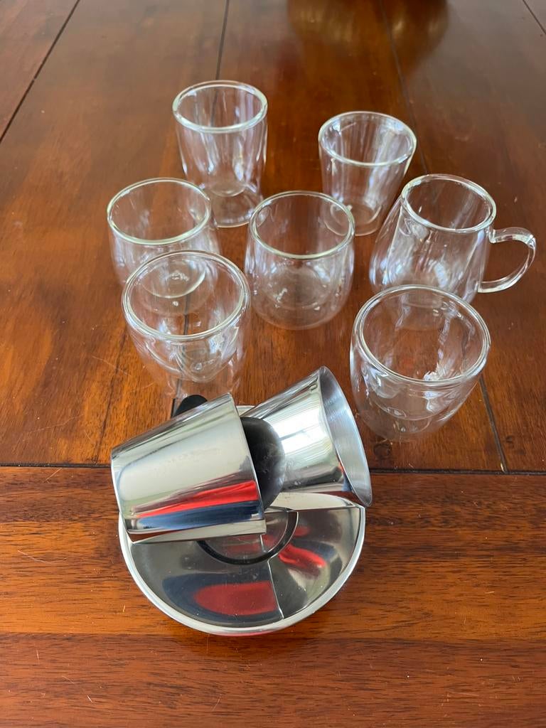 Dubbelwandige espresso kopjes, Ophalen, Zo goed als nieuw, Overige typen