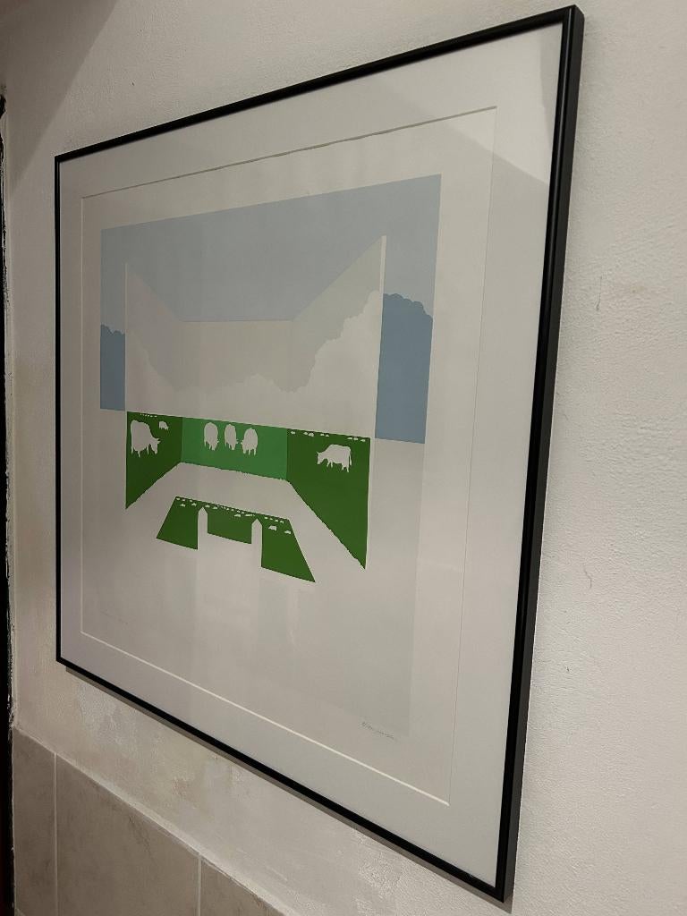 Kunstwerk (Zeefdruk) van de Groningse kunstenaar Han Jansen, Antiek en Kunst, Kunst | Litho's en Zeefdrukken, Ophalen of Verzenden