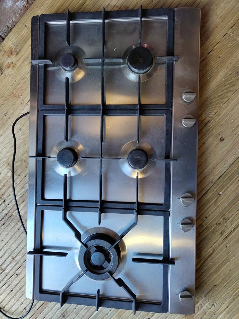 Atag gaskookplaat RVS, Ophalen, Gebruikt, 4 kookzones, Inbouw