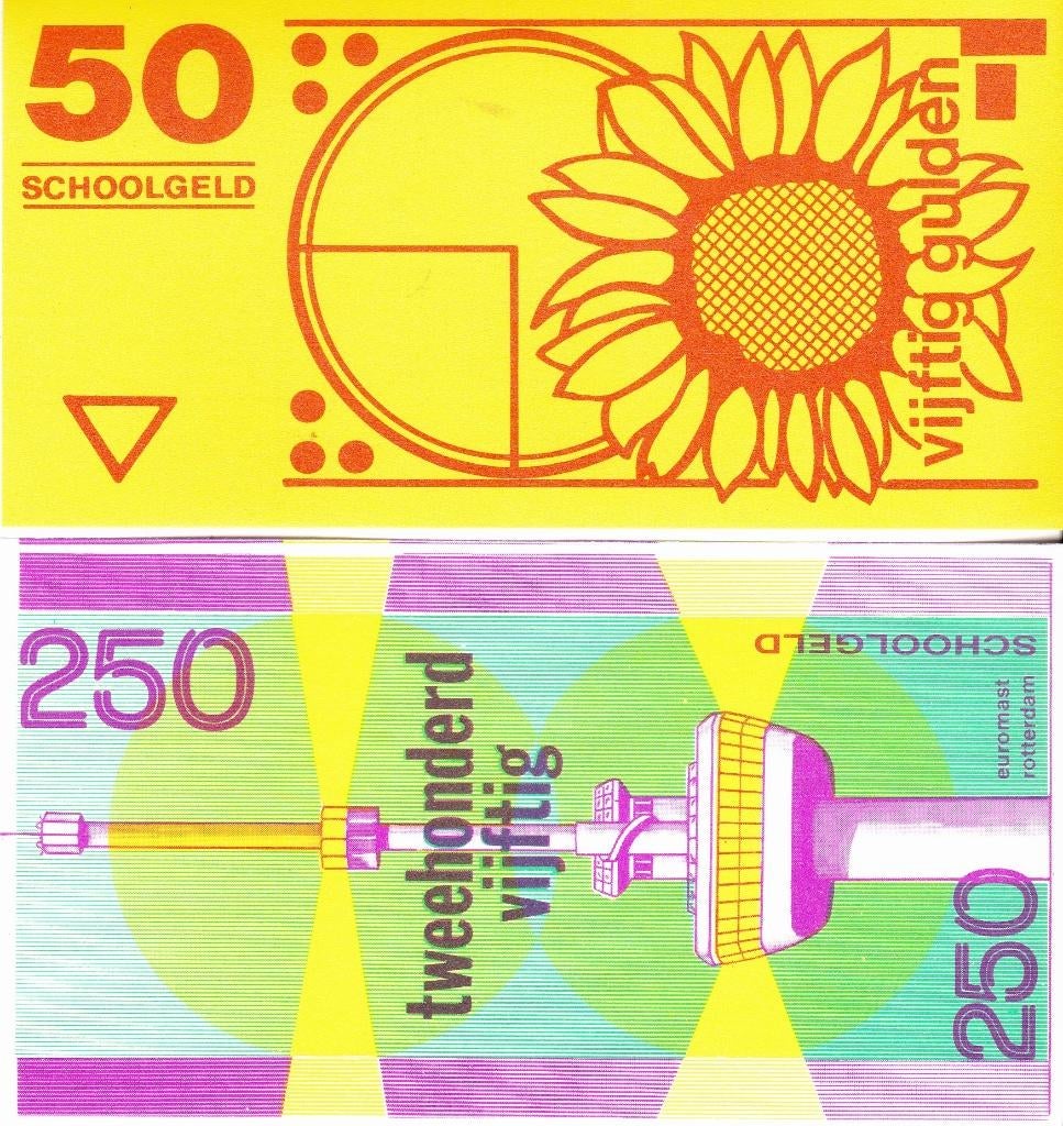 SCHOOLGELD 50 - 250 GULDEN, Ophalen of Verzenden