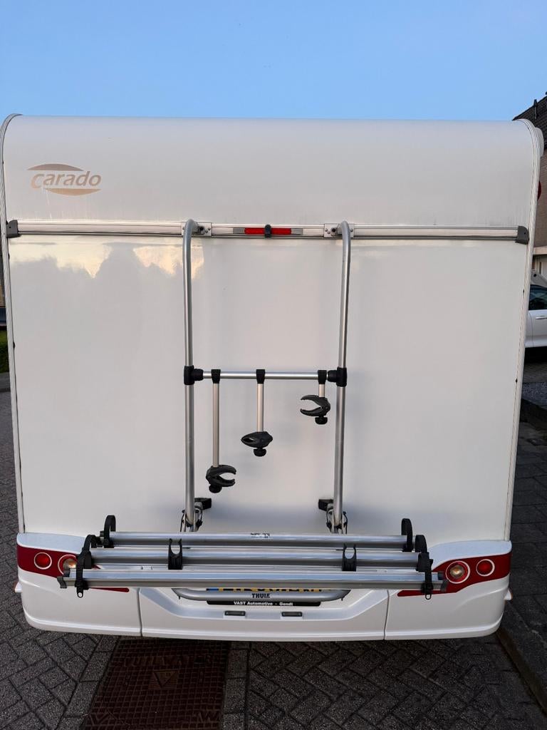 Thule fietsendrager voor Carado, Dethleffs en Sunlight, 3 fietsen of meer, Gebruikt, Elektrische fiets, Achterklepdrager