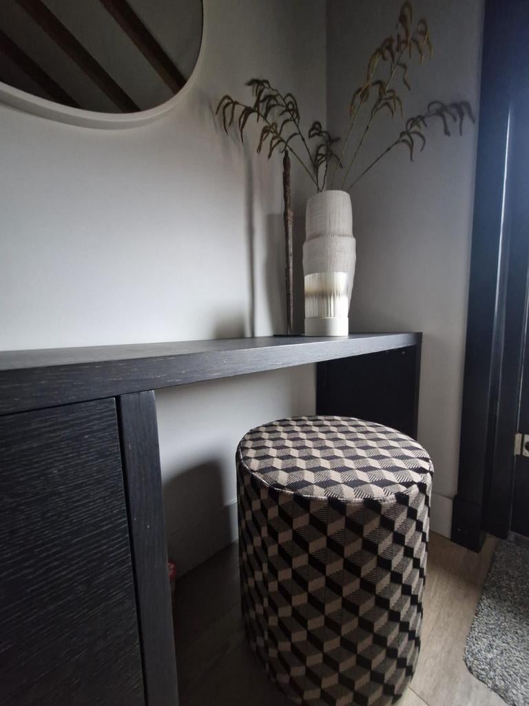 Poef claudi style, Minder dan 50 cm, Rond, Minder dan 50 cm, Ophalen of Verzenden