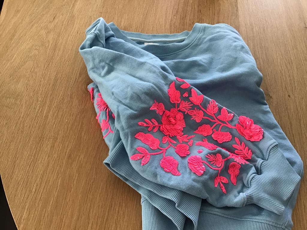 Essentiel Antwerpen oversized sweatshirt met pailletten, Ophalen of Verzenden, Gedragen, Maat 38/40 (M), Blauw