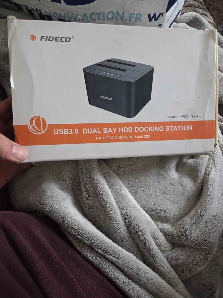 FIDECO USB 3.0 Dual Bay HDD Docking Station, Computers en Software, Harde schijven, HDD, 2.5"/3.5", Ophalen of Verzenden, Zo goed als nieuw