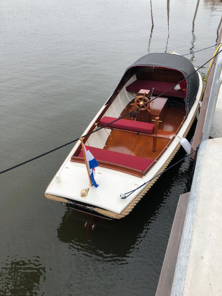 Stalen sloep/vlet, Ophalen, Gebruikt, Staal, Binnenboordmotor