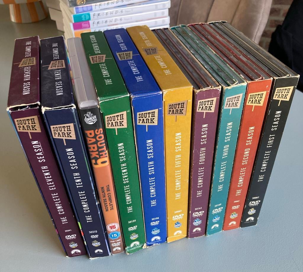 South Park Seizoen 1 t/m 11 dvd (zonder seizoen 8), Gebruikt, Vanaf 16 jaar, Verzenden, Boxset
