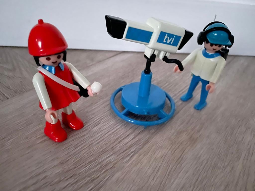 Playmobil, vintage set cameraman en verslaggever, Kinderen en Baby's, Speelgoed | Playmobil, Ophalen of Verzenden, Gebruikt, Complete set