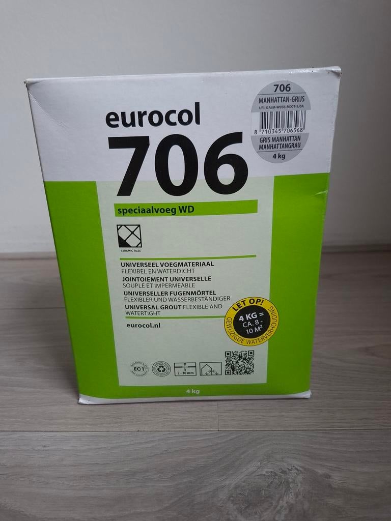 2x Eurocol 706 Speciaalvoeg WD - Universeel Voegmateriaal, Doe-het-zelf en Verbouw, Tegels, Nieuw, 10 m² of meer, Overige materialen
