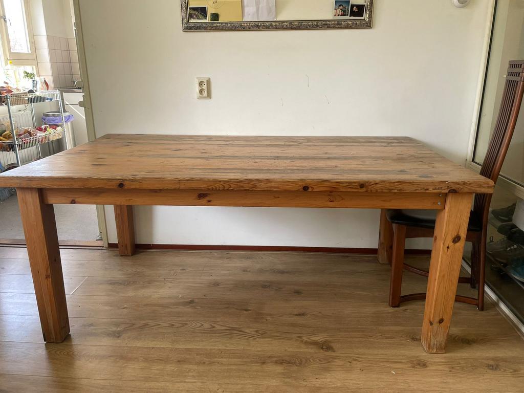 Hard wood table, Ophalen, 50 tot 100 cm, Zo goed als nieuw, 150 tot 200 cm