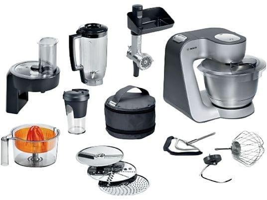 BOSCH MUM Serie 4 MUM58359 Keukenmachine Zilver 1000 W, Witgoed en Apparatuur, Keukenmixers, 4 liter of meer, Ophalen, Zo goed als nieuw