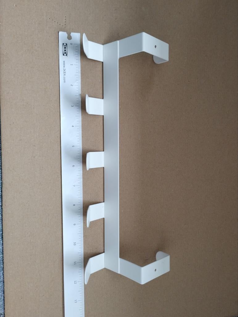 Witte ijzeren kledinghanger voor op de deur, Ophalen of Verzenden