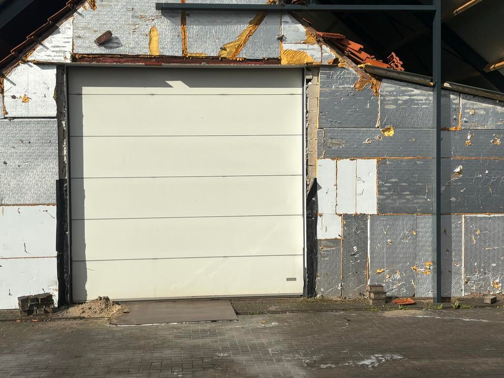 Elektrische vouwdeur 3500 x 3500 mm, Ophalen, Gebruikt, Garagedeur, Metaal