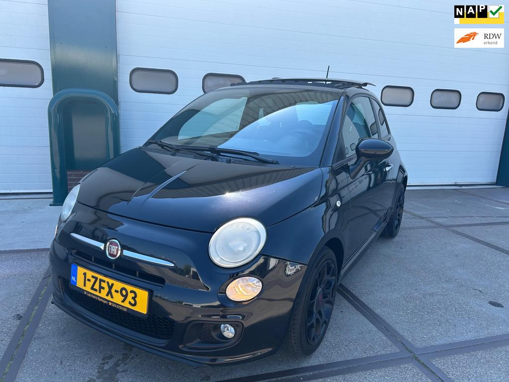 Fiat 500 C 0.9 TwinAir Turbo Easy Origin. 136.000Km !, Voorwielaandrijving, Gebruikt, Cabriolet, Leder en Stof