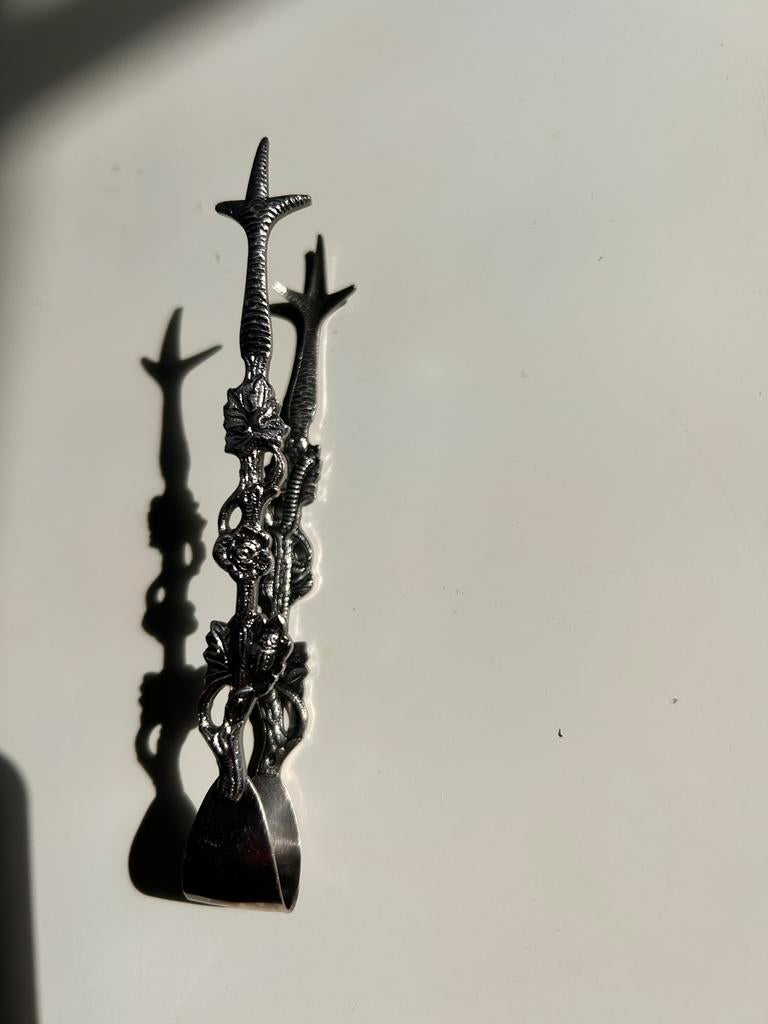 Suikertang verzilverd (90) merk H.Hooikaas, Ophalen of Verzenden