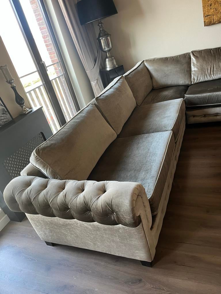 Mooie hoekbank van Driehoekmeubel in goede staat, Huis en Inrichting, Banken | Bankstellen, Ophalen, 100 tot 125 cm, Hoekbank