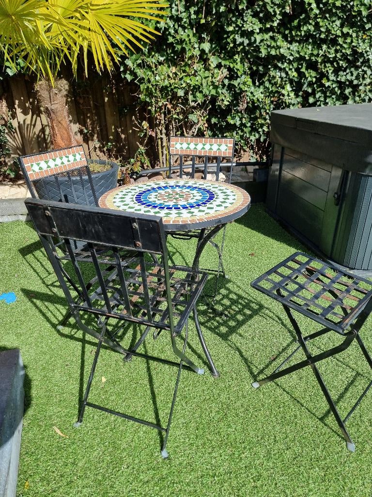 Bistro set, Ophalen, Gebruikt, Tuinset, Overige materialen