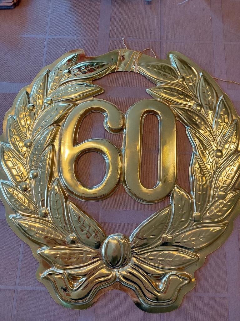 60 jaar getrouwd versiering, Ophalen of Verzenden, Gebruikt, Versiering, Geboorte of Huwelijk