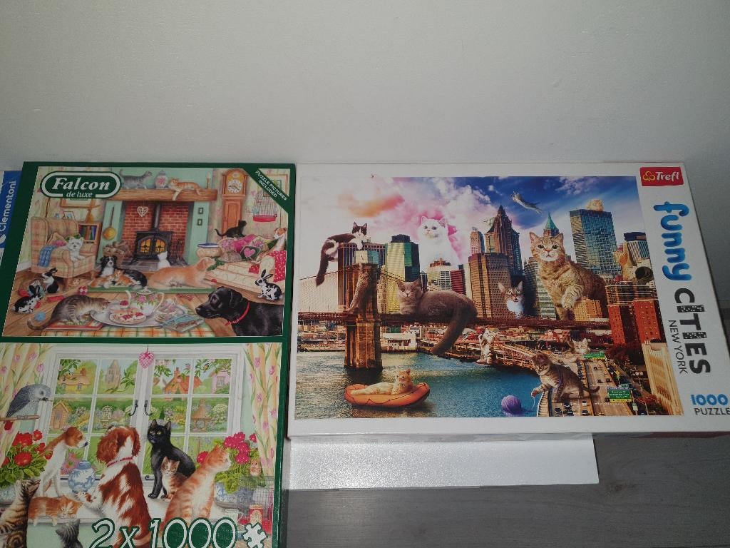 Puzzels 1000 stukjes, Hobby en Vrije tijd, Ophalen, 500 t/m 1500 stukjes, Zo goed als nieuw, Legpuzzel
