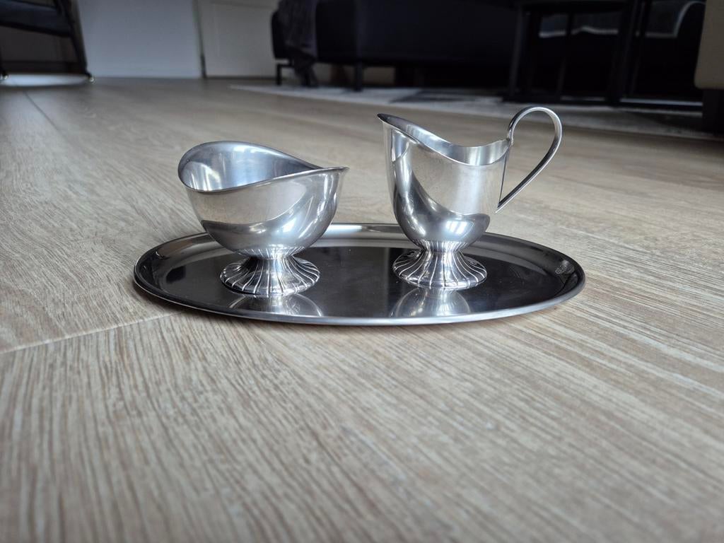 Verzilverd Douwe Egberts Roomstel, Ophalen