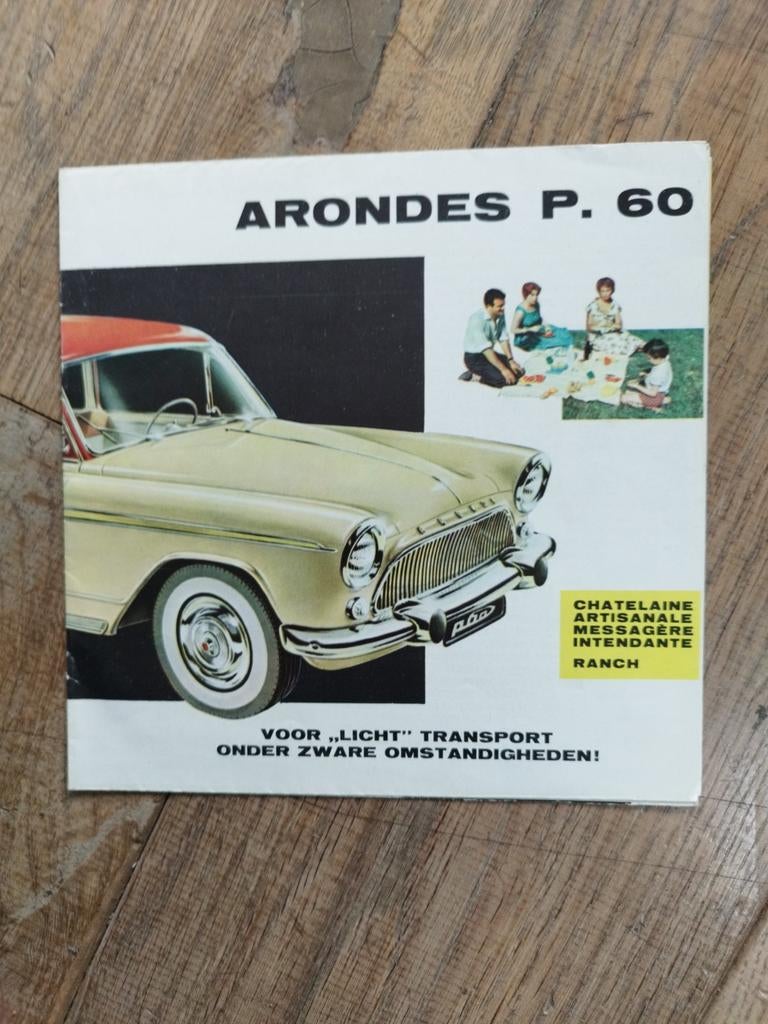 Simca Arondes P. 60 brochure 1957 - Nederlands, Zo goed als nieuw, Overige merken, Simca, Ophalen of Verzenden