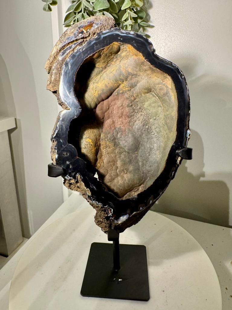 Agaat chalcedoon op standaard, Huis en Inrichting, Ophalen of Verzenden, Zo goed als nieuw