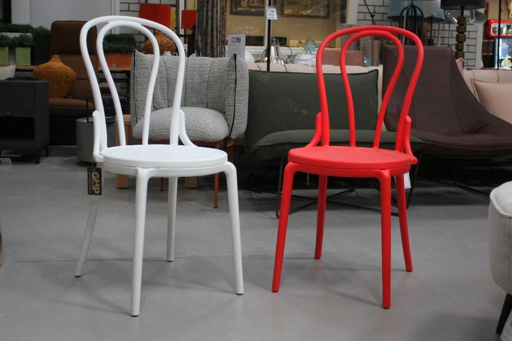Hippe tuinstoelen terrasstoel Bistro terras horeca rood wit, Ophalen, Nieuw