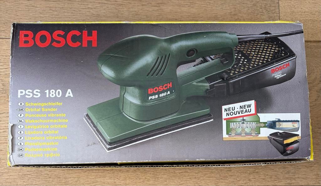 Bosch PSS 180 A schuurmachine, Ophalen of Verzenden, Nieuw, Minder dan 600 watt, Vlakschuurmachine