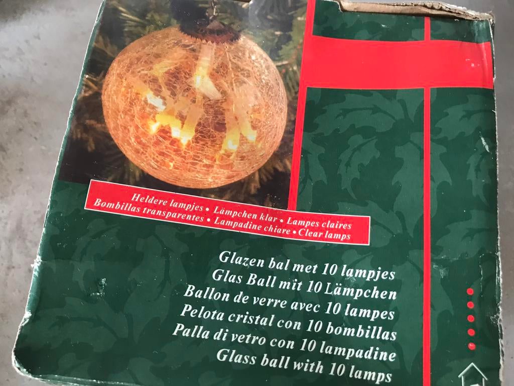 Kerstbal met verlichting, Diversen, Kerst, Ophalen of Verzenden, Zo goed als nieuw