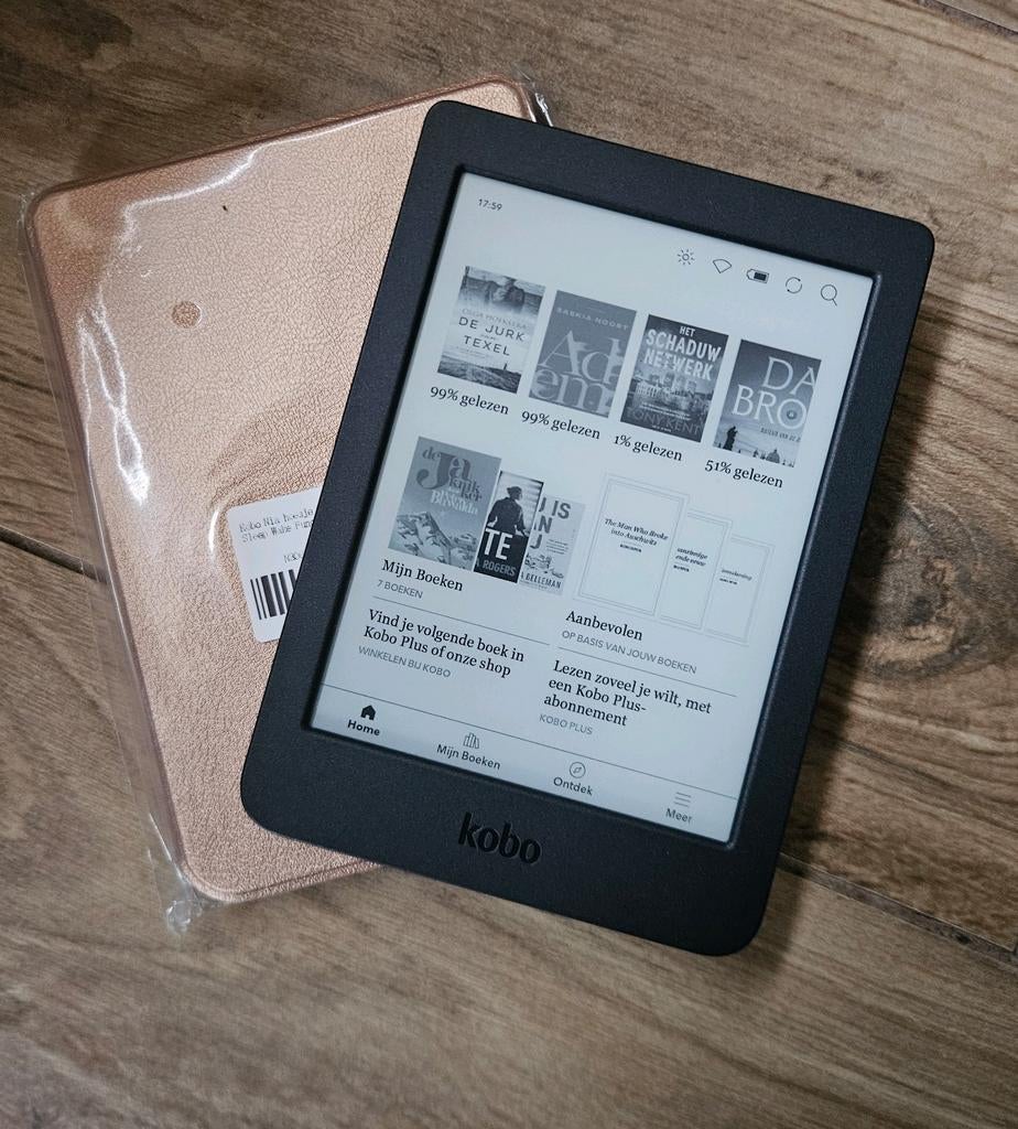 Zgan Kobo Nia ereader met nieuwe sleepcover, 8 GB, Rakuten Kobo Inc, 6 inch of minder, Ophalen of Verzenden