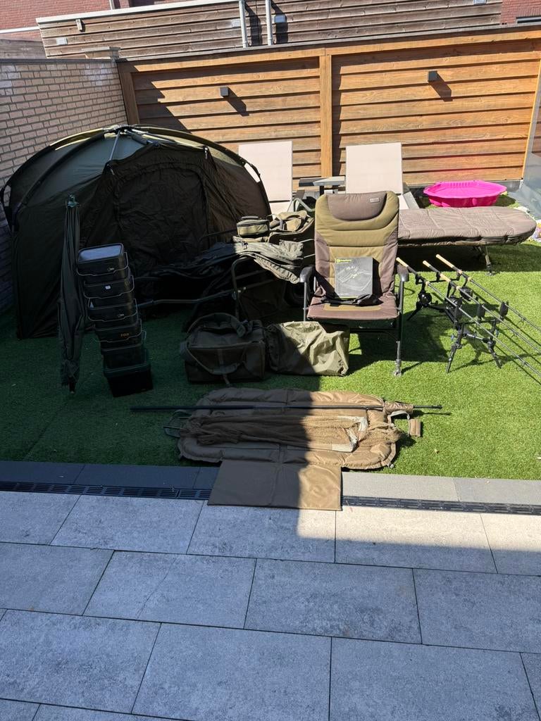 Complete karperset top conditie!!, Watersport en Boten, Hengelsport | Karpervissen, Zo goed als nieuw, Complete set, Ophalen of Verzenden