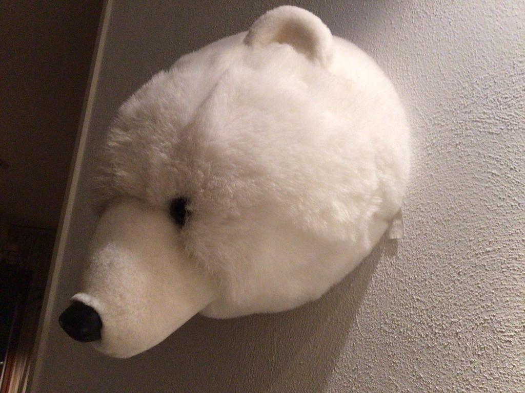 IJsbeer, wandmodel , dierenkop kinderkamer, junglekamer, Ophalen of Verzenden, Zo goed als nieuw