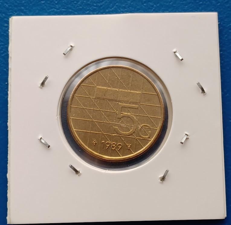 5 gulden 1989 - Beatrix, Postzegels en Munten, Munten | Nederland, Verzenden, Koningin Beatrix, 5 gulden, Losse munt