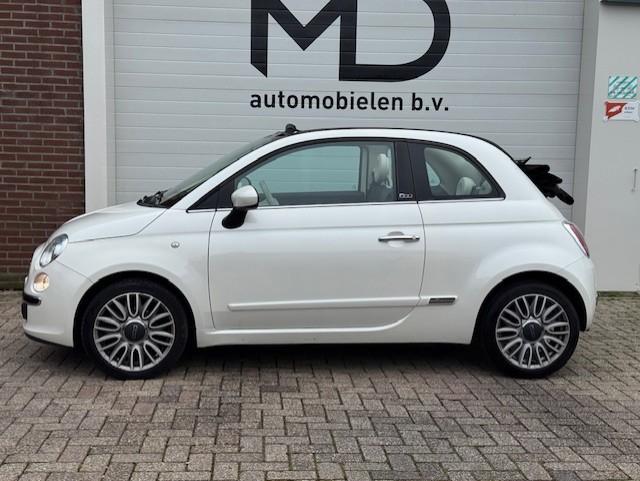 Fiat 500 C 0.9 TwinAir Turbo 500S - Automaat - Leder-Climate, Gebruikt, Cabriolet, Wit, Leder