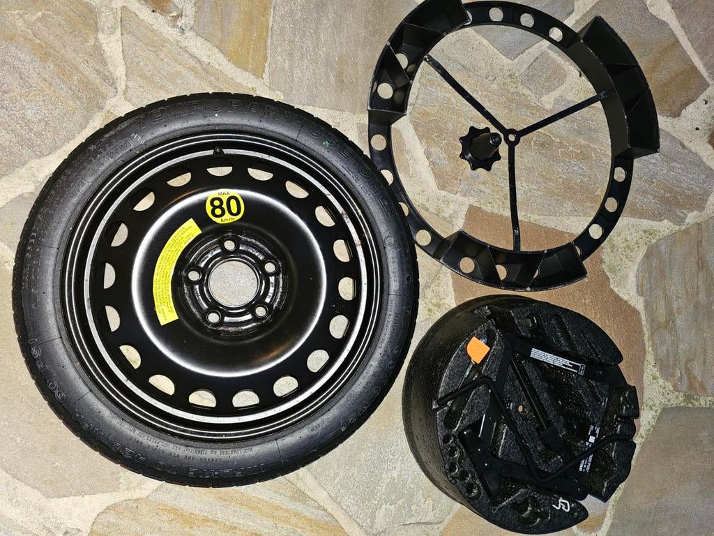 Opel Vectra reservewiel thuiskomer + Krikset bj. 2003, Auto-onderdelen, Ophalen, Gebruikt, Banden en Velgen, Personenwagen