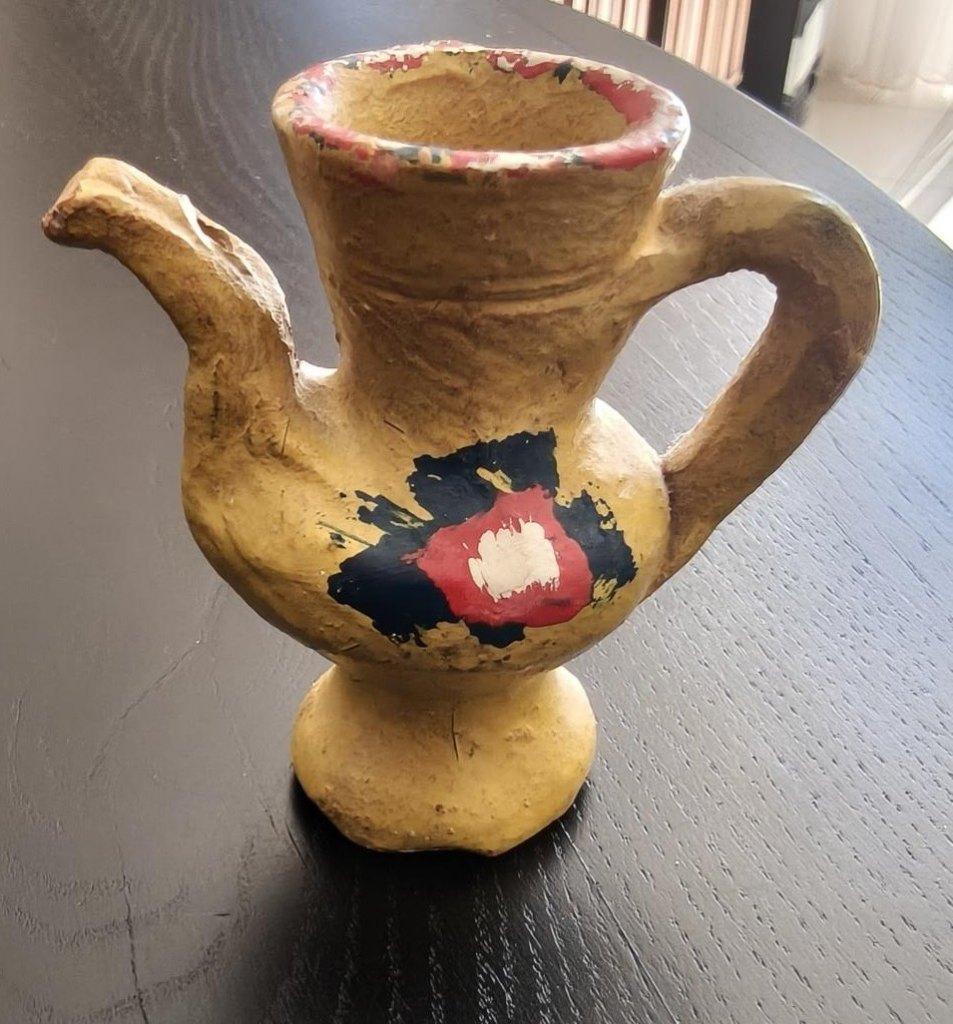 Antiek  Handgeschilderd keramische kleifluit, Antiek en Kunst, Antiek | Speelgoed, Ophalen of Verzenden