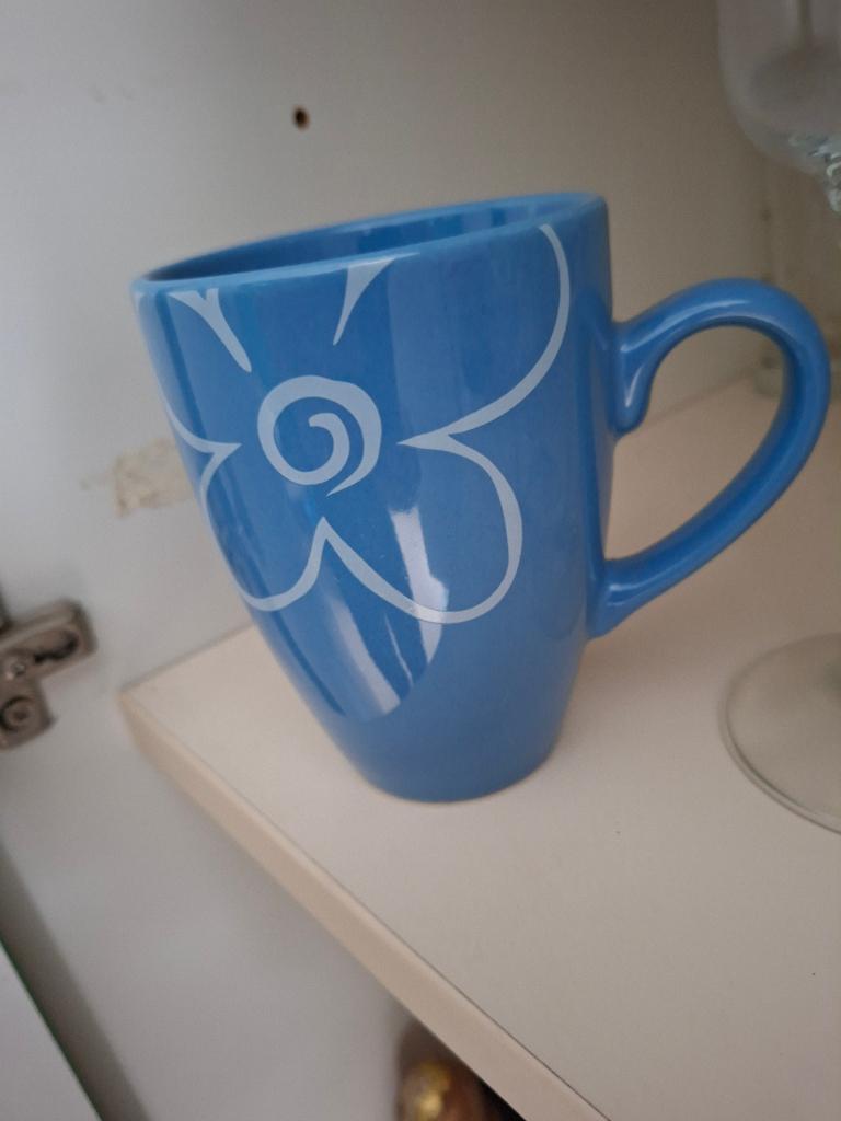 CASA mok met motief bloem, Ophalen of Verzenden, Overige materialen, Overige stijlen, Kop(pen) en/of Schotel(s)