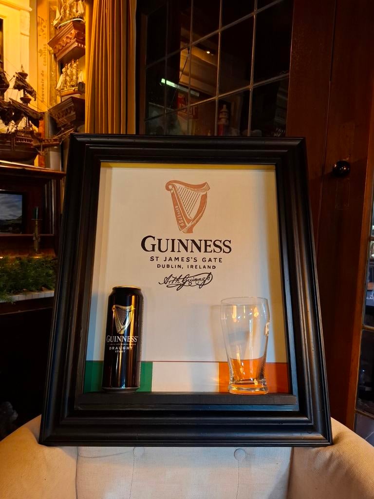 Bar mancave chillroom guinness bier wand decoratie, Huis en Inrichting, Barren, Ophalen of Verzenden, Nieuw