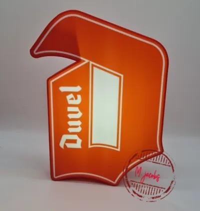 Duvel lamp met LED verlichting, Verzamelen, Biermerken, Ophalen of Verzenden, Nieuw, Reclamebord, Plaat of Schild, Duvel