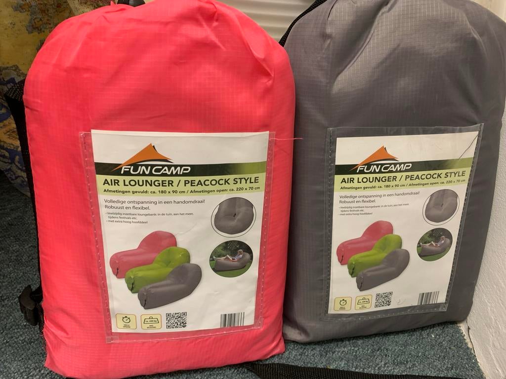Fun Camp Air Lounger / Peacock Style - Opblaasbare Loungeban, Ophalen, Nieuw