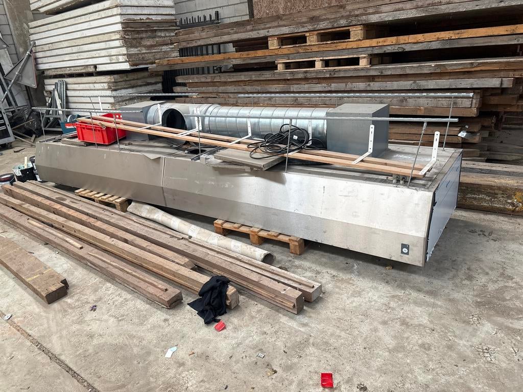 Horeca Afzuigkap RVS met afzuiging., Zakelijke goederen, Horeca | Keukenapparatuur, Ophalen, Gebruikt, Overige typen