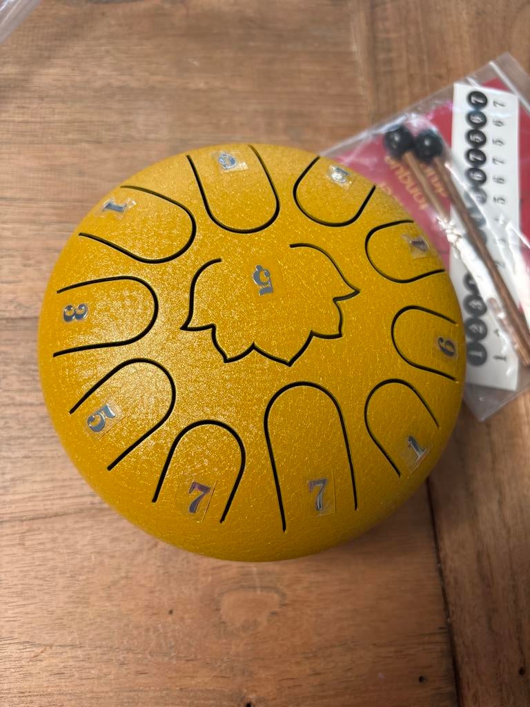 Steel drum, Tong drum, 11 tonen, met stokjes, Ophalen of Verzenden, Nieuw, Melodische percussie
