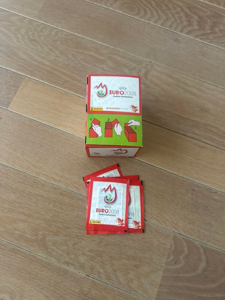 Panini Euro 2008 Display Box + Stickerzakjes, Ophalen of Verzenden, Nieuw, Sport