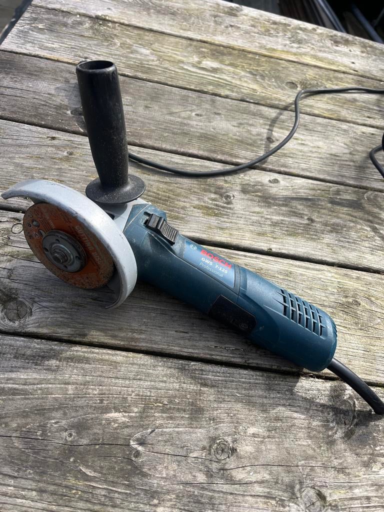Bosch GWS 7-125 Professional slijptol, Ophalen of Verzenden, Gebruikt, 700 tot 1000 watt, Haakse handslijpmachine