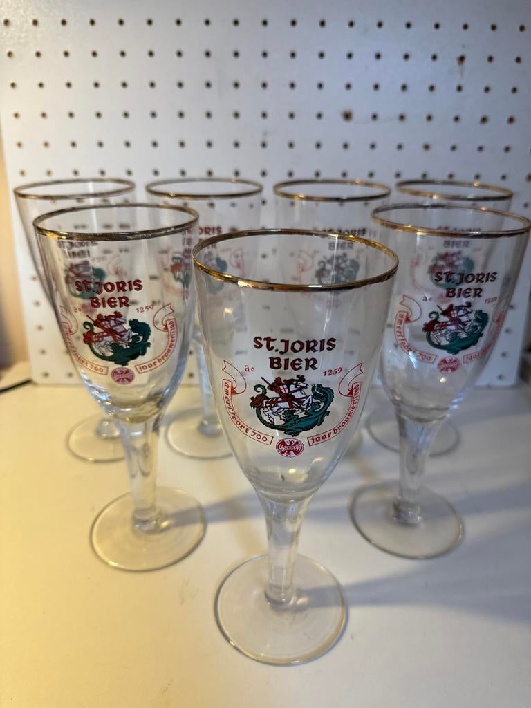 St. Joris Bierglazen, Ophalen of Verzenden, Gebruikt, Bierglas