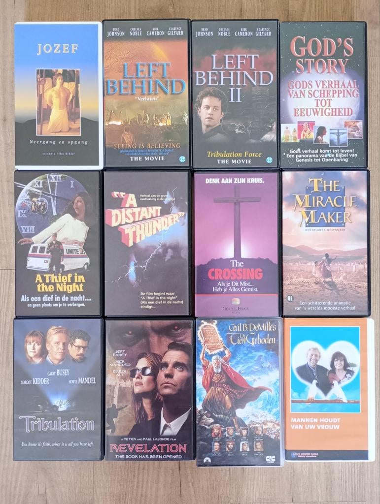 12 Christelijke VHS films, Ophalen, Zo goed als nieuw, Actie en Avontuur