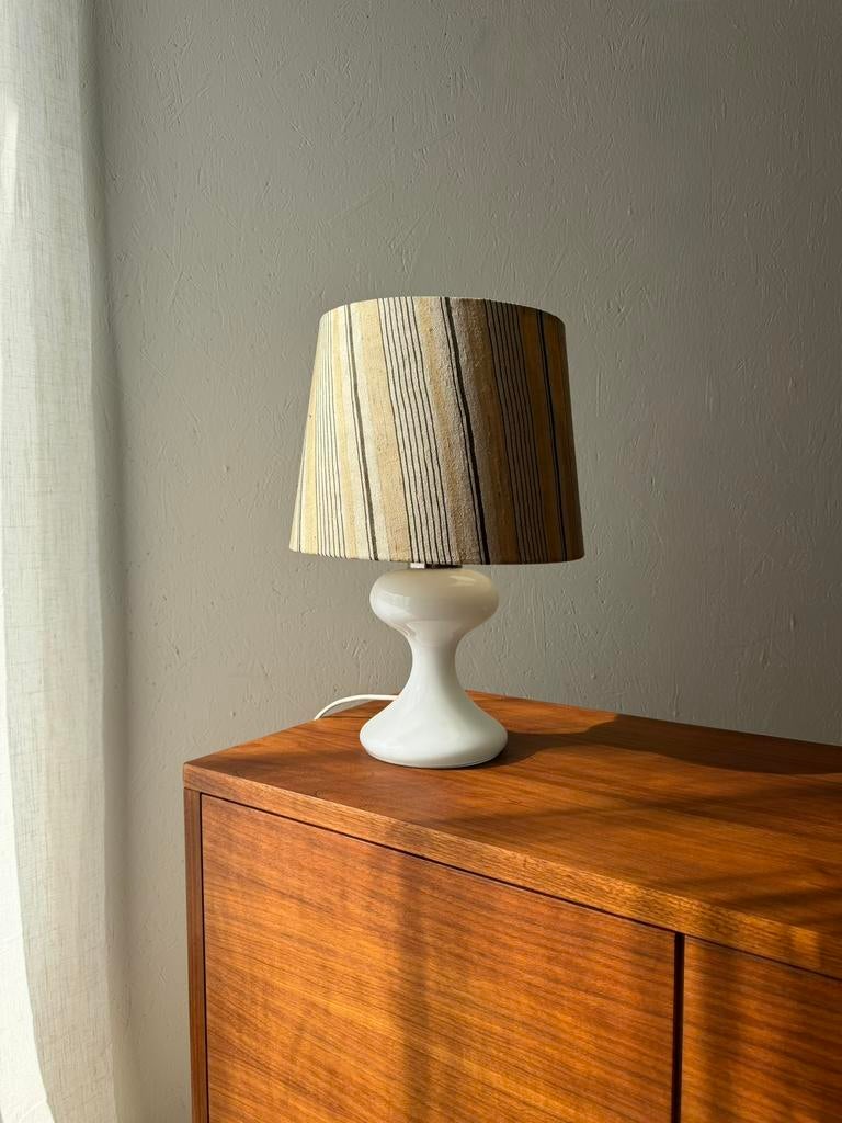 Vintage tafellamp Ingo Maurer opaalglas Design M jaren 60, Ophalen of Verzenden, Gebruikt, Glas, Space age