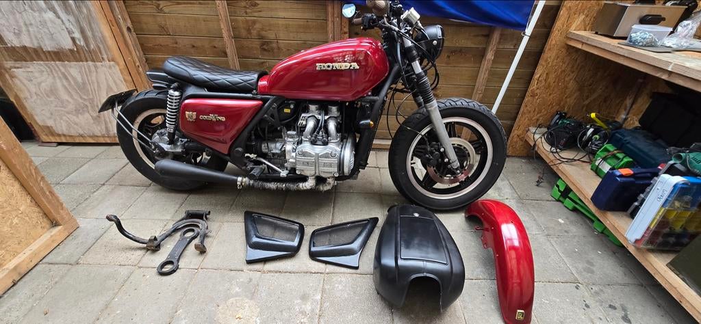 Honda GL1100 Goldwing - Unieke Bobber/Cafe Racer Project, Motoren, Cardan-aandrijving, 4 cilinders, Motorrijbewijs A, Gebruikt