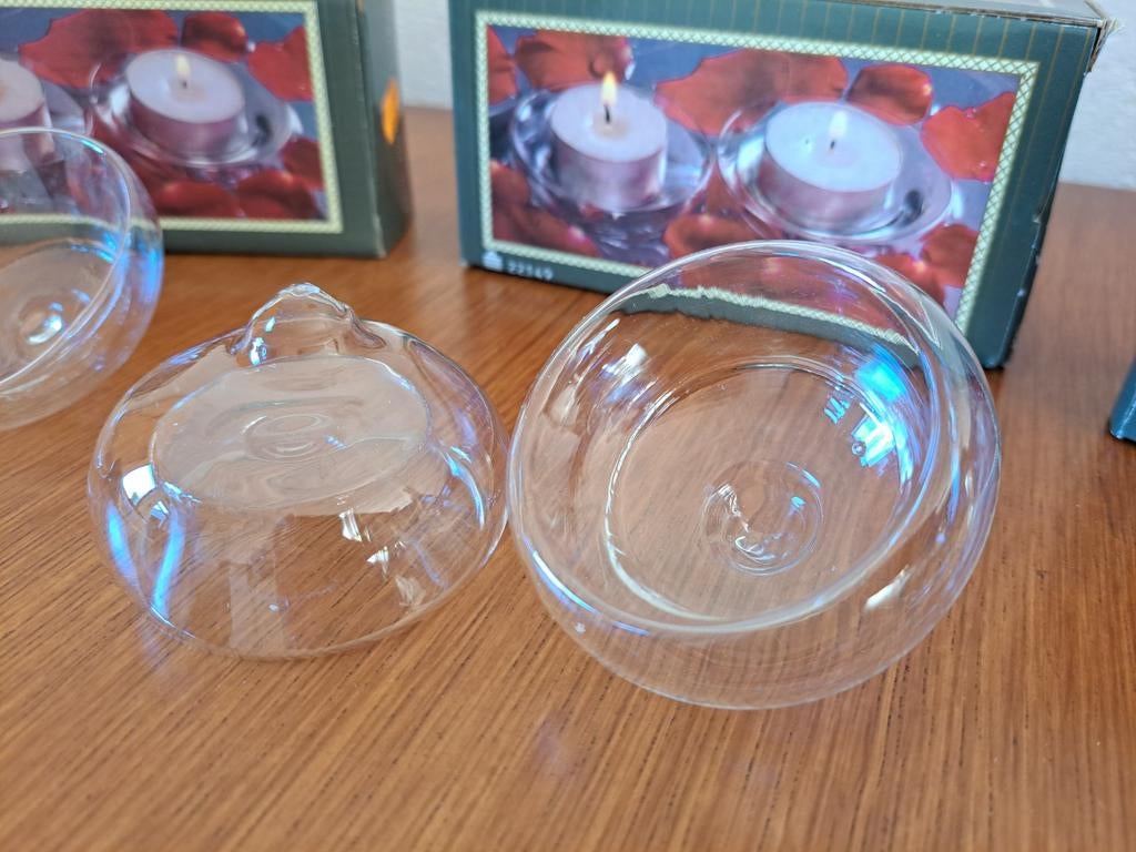 Drijvers voor theelicht/waxinelicht, glas, Ophalen, Zo goed als nieuw, Minder dan 25 cm