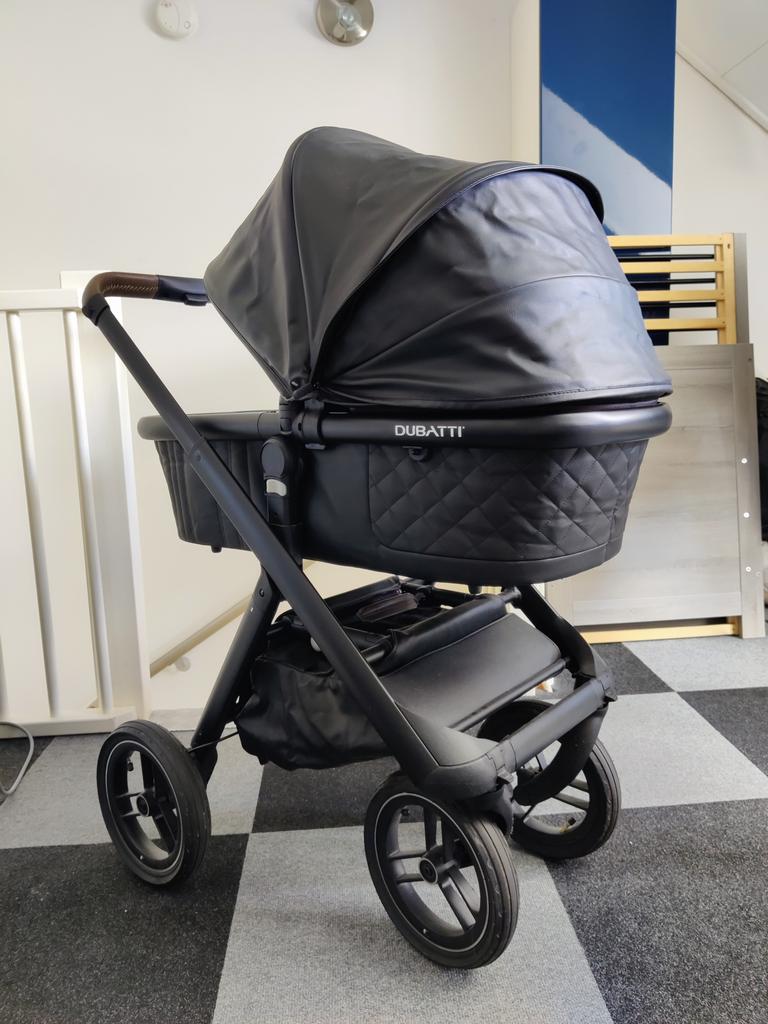 Dubattie kinderwagen leder editie, Ophalen, Zo goed als nieuw, Overige merken, Verstelbare duwstang